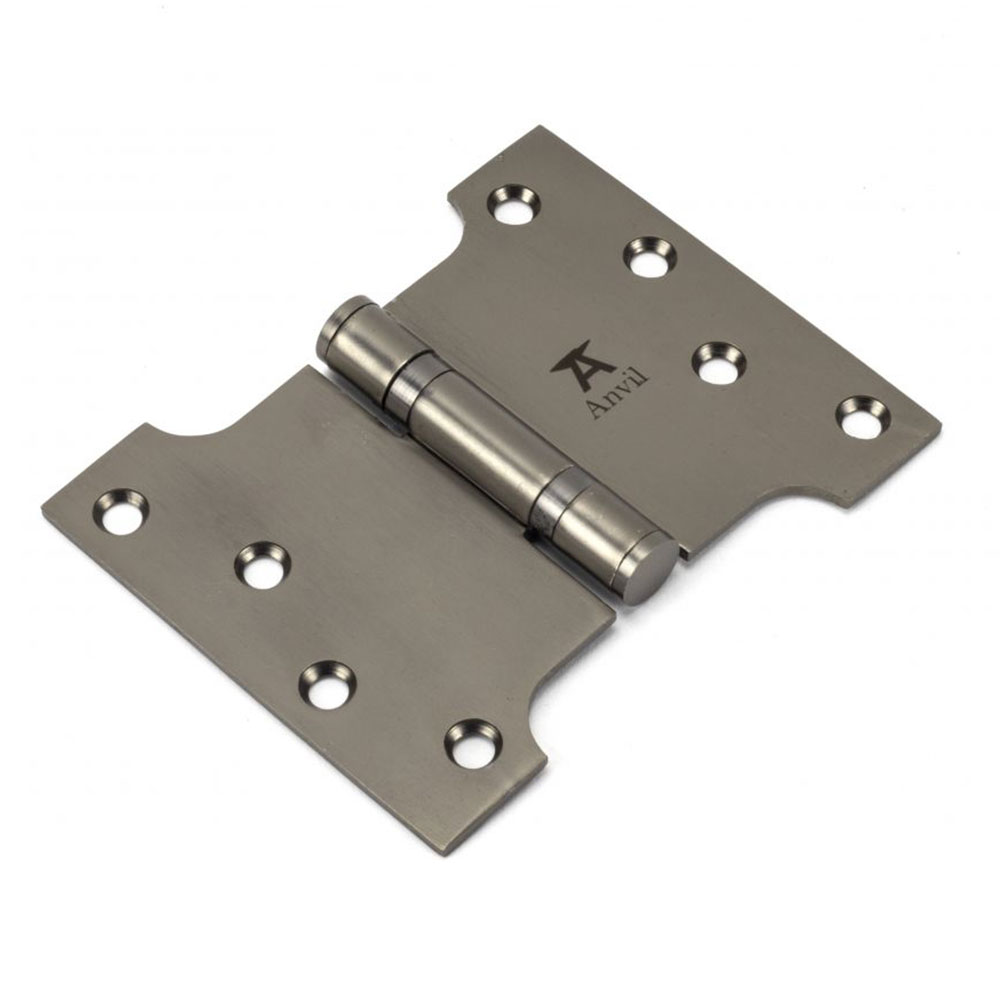 From the Anvil 4 Inch (102mm x 127mm) Parliament Hinge (Sold in Pairs) - Aged Bronze